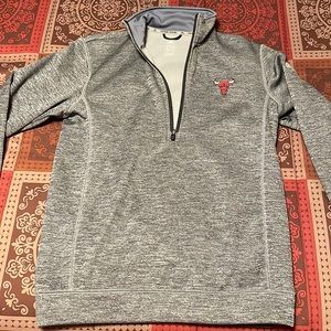 Adidas Men’s Chicago Bulls Gray Half-Zip
